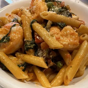 Penne ala Vodka with shrimp