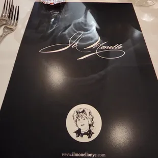 My delicious Cognac.  and the menu.