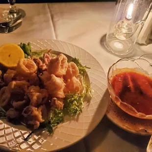 Fried calamari, nothing special so save your stomach space, but worth it if you're a calamari lover.