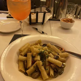 Rigatoni Con Funghi in the lounge!