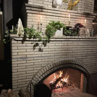 Loved the fireplace and other decor.