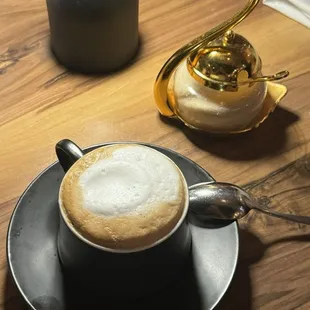 cappuccino and sugar holder