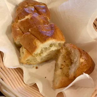 Garlic bread included with entrees