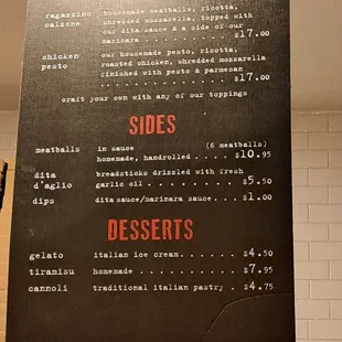 Menu as of 12/21/24