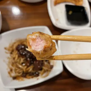 Pork Tangsooyook actually has meat!