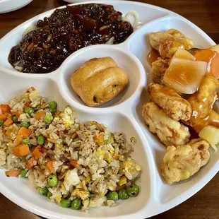 a plate of food on a table