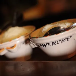 three bowls of ice cream