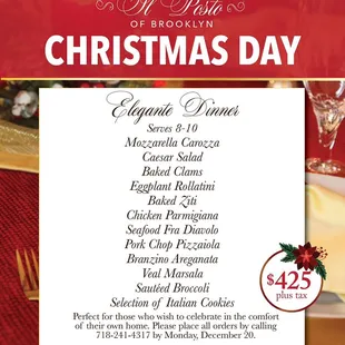 Christmas Day Dinner at Home