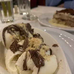 Ice cream with magic shell