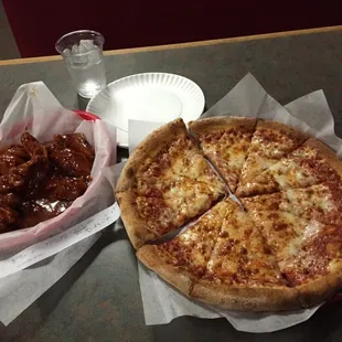 Great food, we love pizza and wings!!