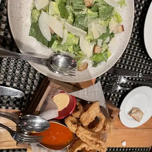 Caesar and Calamari Fritti