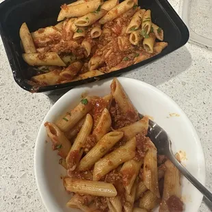 Penne with bolognese