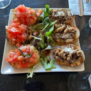 Bruschetta Mista - Classic and Mushrooms truffle