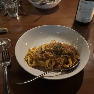 Fettuccine Bolognese With Grassfed Beef, Tomato, Rosemary, And Grana Padano