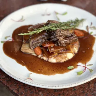 a plate of food on a table