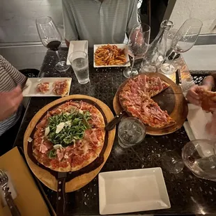 The pizzas &amp; pasta!