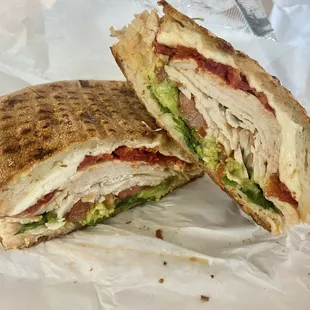 Firenze Panini with sun dried tomatoes added.