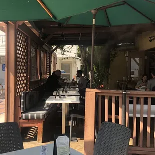 outdoor dining area