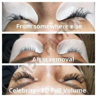 Removal from somewhere else to a Celebrity 5D Full Volume set