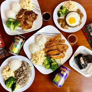 a variety of food items