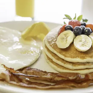 Pancakes, Eggs, and Bacon