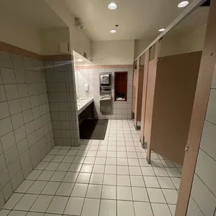 Bathrooms of the restaurant and hotel lobby. Need a key to access.