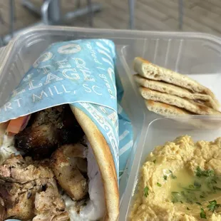a meal in a plastic container