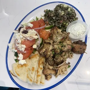 Chicken souvla plate