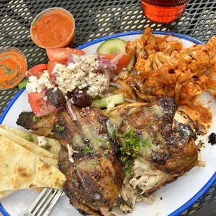 1/2 Rotisserie Chicken w/ 2 sides and pepperonata sauce