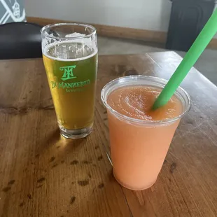 Right in the Kisser and a Peach Marg slushy!