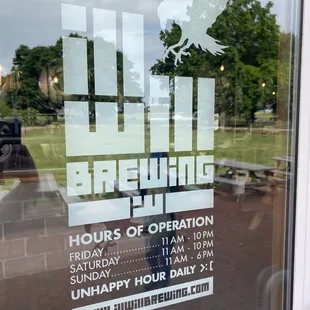 the hours of operation