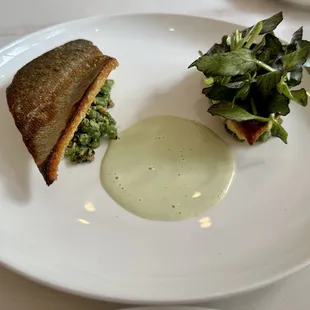 Trout (english peas, watercress)