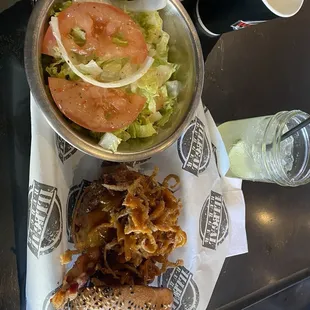 Slinger with side salad