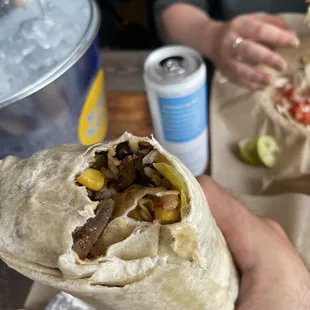 Steak burrito