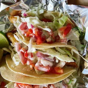 Baja fish tacos
