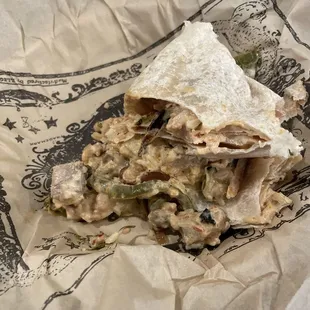 Non finished burrito - sorry I spent so much money on this!