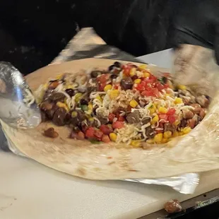 Burrito in the making