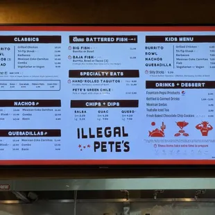 sushi and sashimi, menu