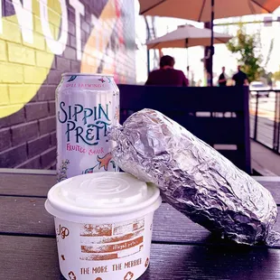 Burritos, queso, and local craft beer!