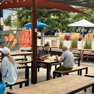 Chill outside dining area