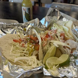 Baja fish tacos. Pretty good but not spectacular.