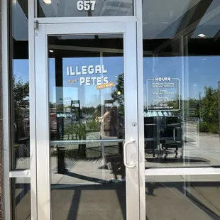 Front door, new Illegal Pete's Table Mesa