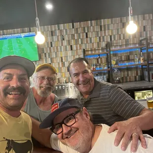 Gabe, Richard, Glenn and Pete hanging on day 1