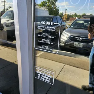 Posted hours, no microwave or freezers used, all fresh. No firearms.
