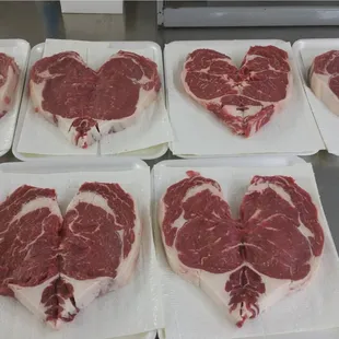 a heart shaped steak