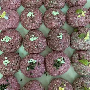 Specialty Juicy Lucy Burgers  Pictured-  Dill Pickle, Philly CheeseSteak &amp; Pepper Cheese Jalapeno.