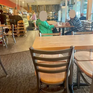 View of the dining area