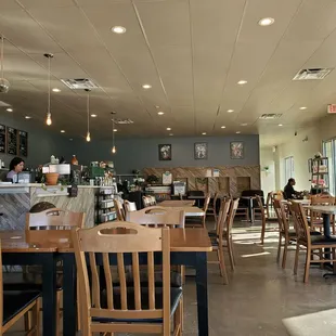 the interior of a coffee shop
