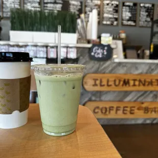 Matcha Latte and House Brew Coffee