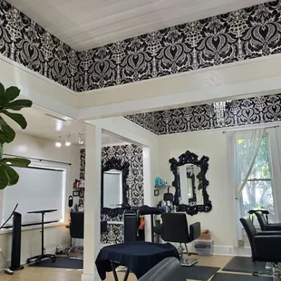 View of the main stylist area from my chair.